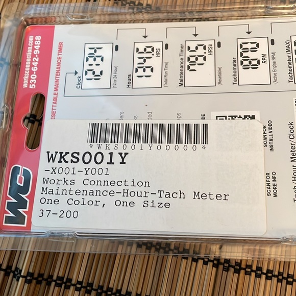 Works Connection Tach/Hour Meter NIB - Picture 3 of 4